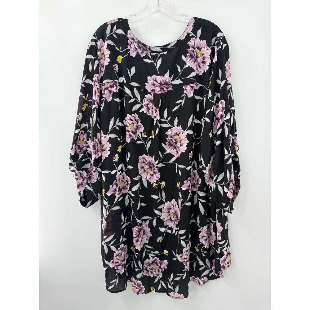 Torrid Women's Multicolor V-Neck Floral Blouse Plus Size 5 NWT - Picture 6 of 7